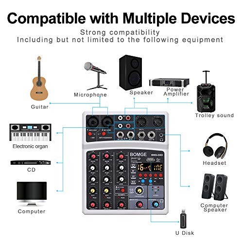 4-Channel DJ Mixer with Echo and Bluetooth