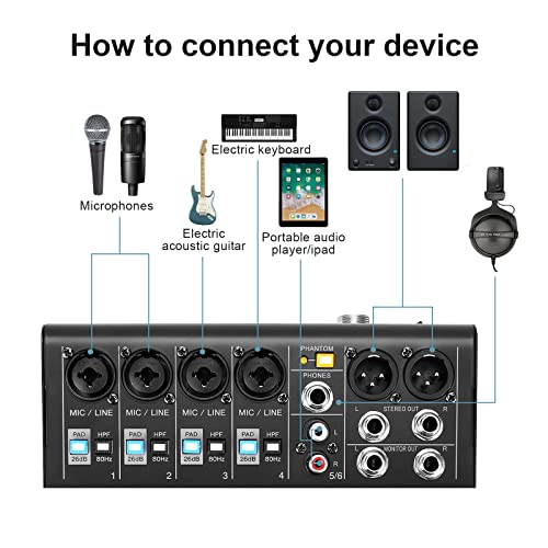 6-Channel DJ Mixer with 16 Effects