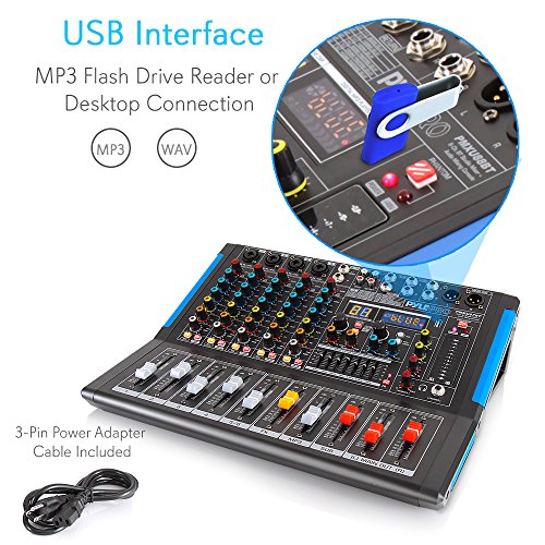 Pyle Bluetooth Studio Audio Mixer - PMXU67BT