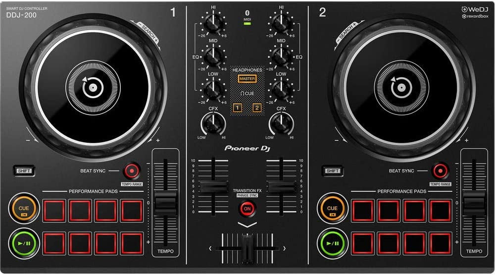 Pioneer DDJ-200 Bluetooth DJ Controller - Smartphone Compatible
