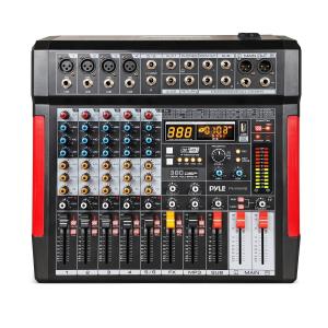 Pyle 6-Channel DJ Sound Mixer with Recording Interface