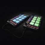 USB DJ Controller with RGB Drum Pads