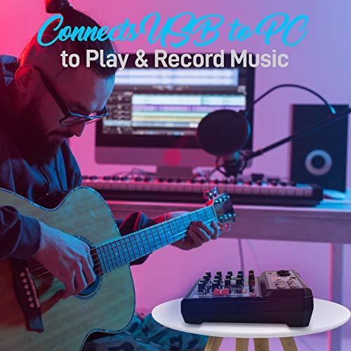 Wireless DJ Mixer with DSP Effects & Bluetooth Compatibility