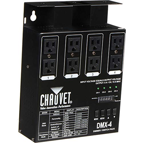 4-Channel Dimmer Pack + DMX Cable Bundle