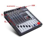 6-Ch Bluetooth Audio Mixer w/ USB & DSP Effects