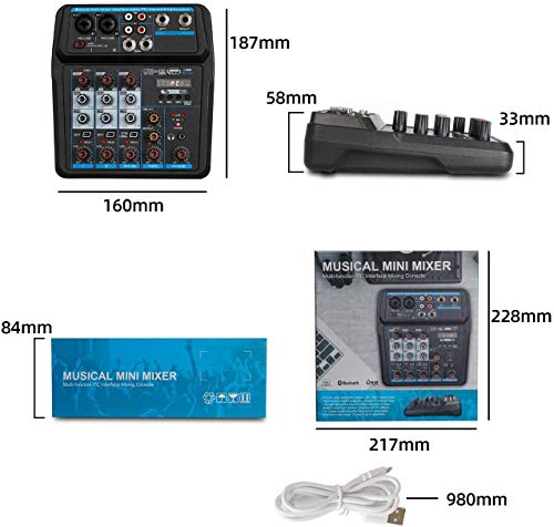 Depusheng U4 4-Channel USB Audio Mixer