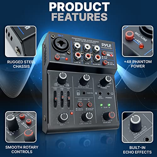 Auna DJ-22BT MKII Mixer - Bluetooth, 2 USB, RCA