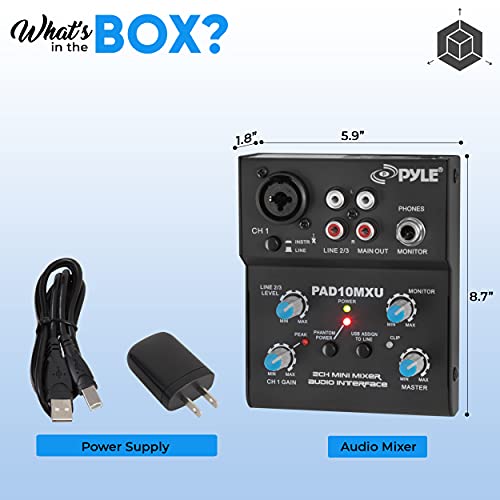 Pyle DJ Sound Controller with USB Soundcard