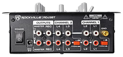 Bluetooth DJ Mixer with USB and Talkover