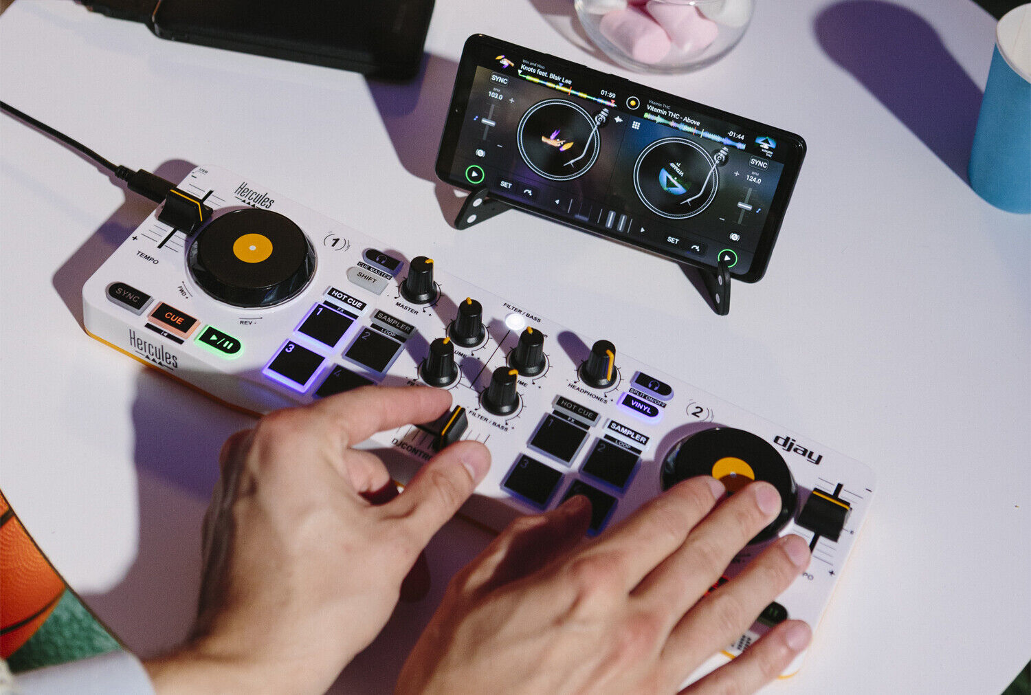 Hercules Mix 2 Channel DJ Controller with Serato