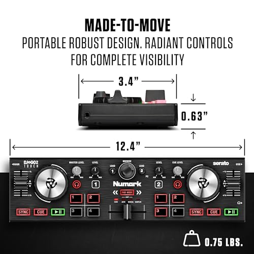 Numark DJ2GO2 Touch Controller with Touch Jog Wheels