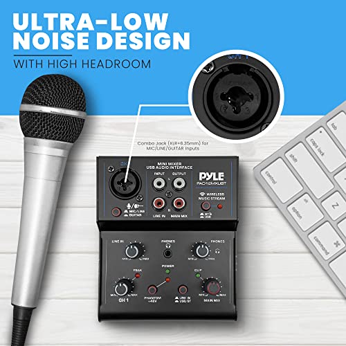 Wireless 2-Channel DJ Audio Mixer with Bluetooth