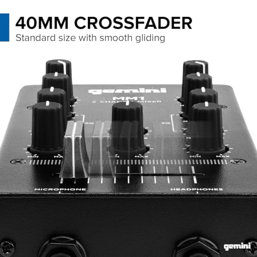 Gemini Sound MM1 Dual Mic Input DJ Mixer