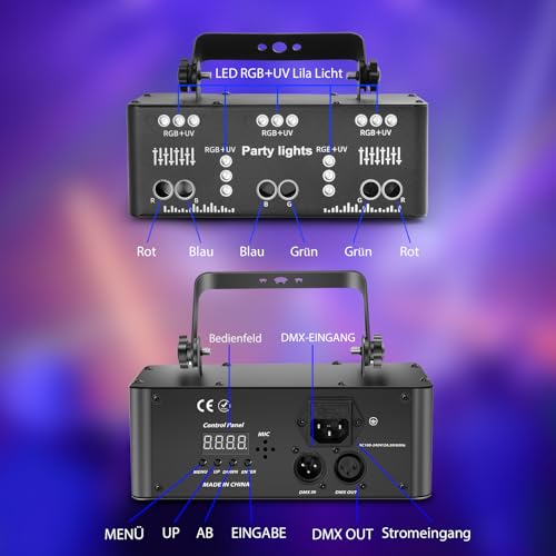 Littleboyny LED RGB DJ Music Light Projector