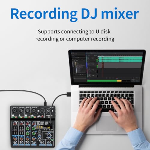 Depusheng M6 Portable Bluetooth DJ Mixer 6-Channel