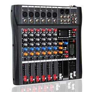 6-Channel Bluetooth DJ Mixer with USB Support