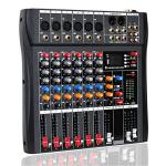 6-Channel Bluetooth DJ Mixer with USB Support