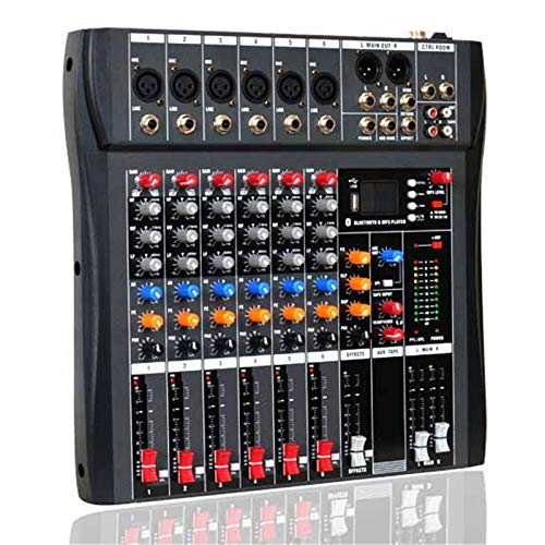 6-Channel Bluetooth DJ Mixer with USB Support