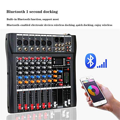 6-Channel Bluetooth DJ Mixer with USB Support