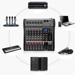 6-Channel Bluetooth DJ Mixer with USB Support
