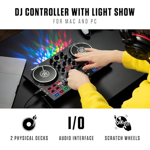 Numark Party Mix 2 DJ Bundle with Speakers & Lights
