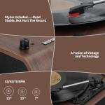 Bluetooth Turntable with Built-in Speakers & FM Radio
