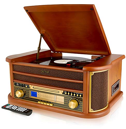 Denver 8-in-1 Retro Record Player HiFi System