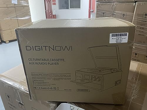 Bluetooth Vinyl Turntable with CD, Cassette, and Radio