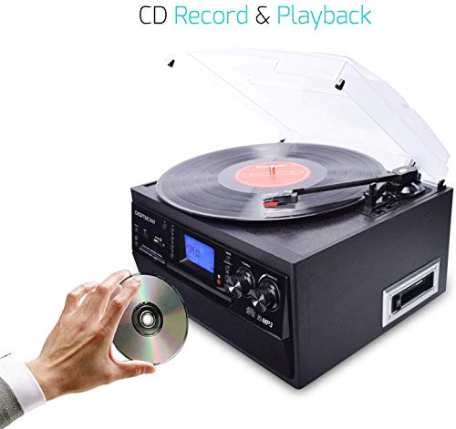 DIGITNOW! Bluetooth Vinyl Record Player with Speakers
