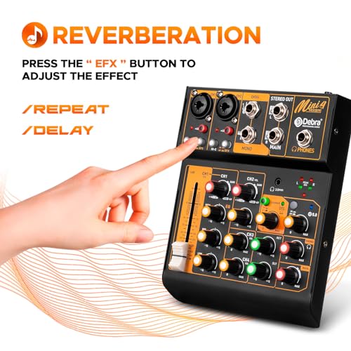 Mini4 Professional Audio Mixer for DJ and Streaming