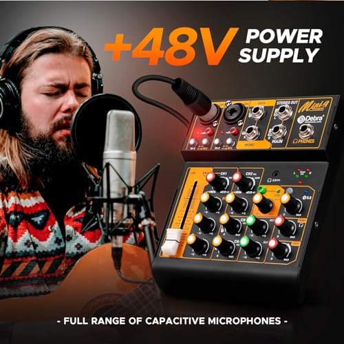 Mini4 Professional Audio Mixer for DJ and Streaming