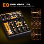 Mini4 Professional Audio Mixer for DJ and Streaming