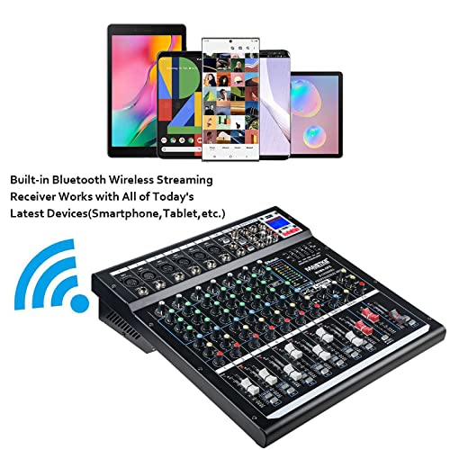 8-Channel Professional Audio Mixer for DJs