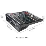 8-Channel Professional Audio Mixer for DJs
