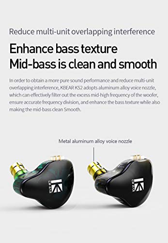 Yinyoo KBEAR KS2 HiFi Wired Earphones