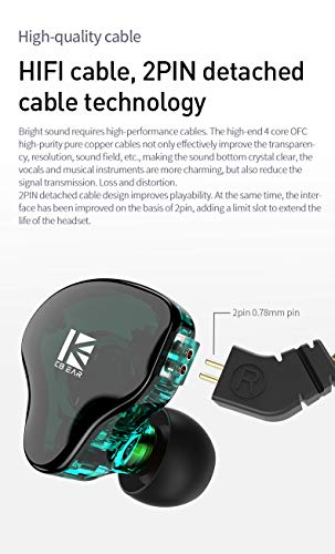 Yinyoo KBEAR KS2 HiFi Wired Earphones