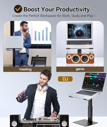 Adjustable DJ Laptop Stand for Desk Support