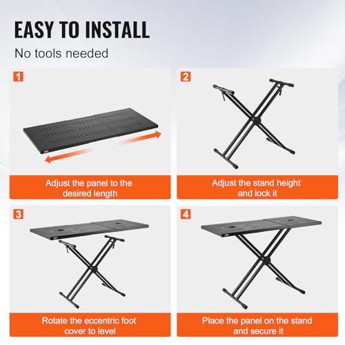VEVOR Adjustable Portable DJ Table Stand 32"-43