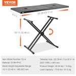 VEVOR Adjustable Portable DJ Table Stand 32"-43