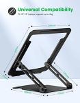 Adjustable Aluminum Laptop Stand for DJs - Black