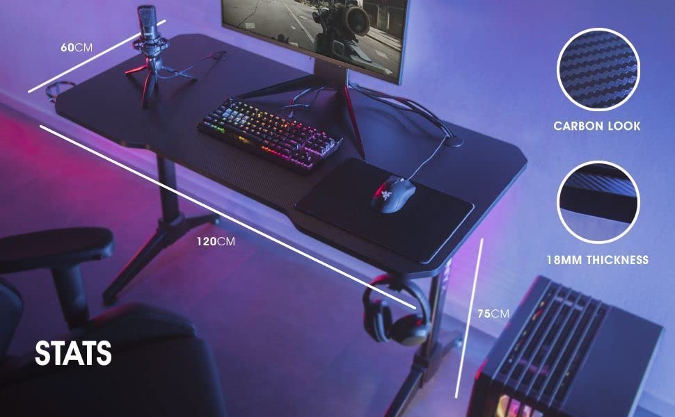 VONYX DB20 DJ Stand with Headphone Mount & Cup Holder