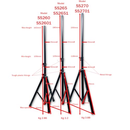 TEK Audio SS260 Mobile DJ Speaker Stand Kit