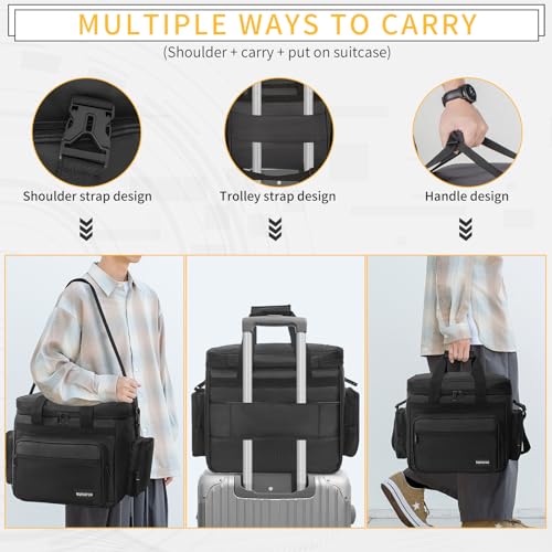 BQKOZFIN Vinyl Records Storage Bag for 30 LPs