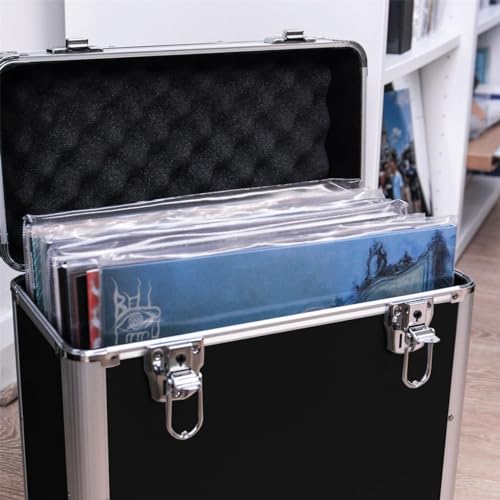 Aluminium DJ Vinyl LP Storage Case - Black
