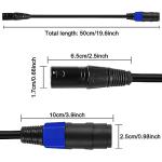 Speakon to XLR 3-Pin Audio Extension Cable 0.5M