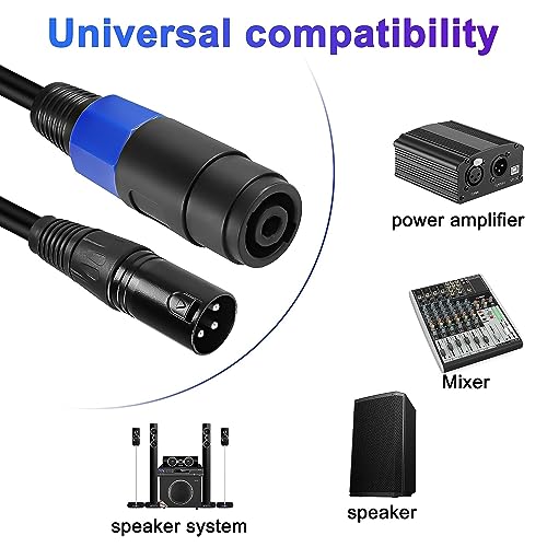 Speakon to XLR 3-Pin Audio Extension Cable 0.5M