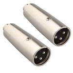 XLR to RCA Adapter - 2 Pack Audio Connectors