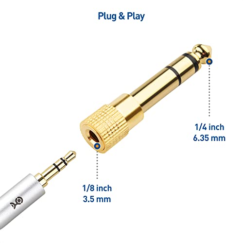 5-Pack 3.5mm to 6.35mm Headphone Adapters
