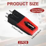 2-Pack Universal Turntable Cartridges with Diamond Stylus