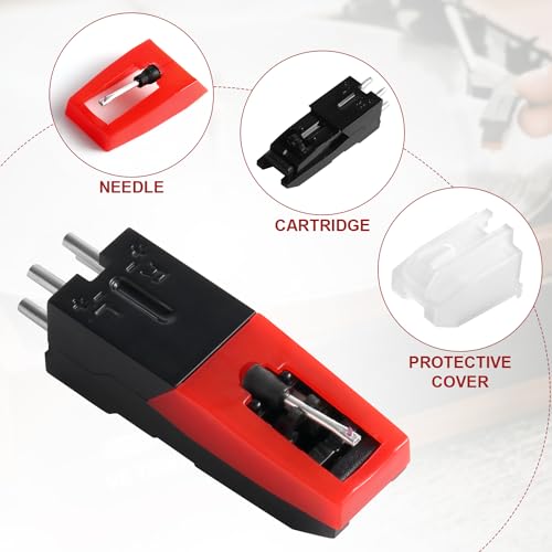 2-Pack Universal Turntable Cartridges with Diamond Stylus